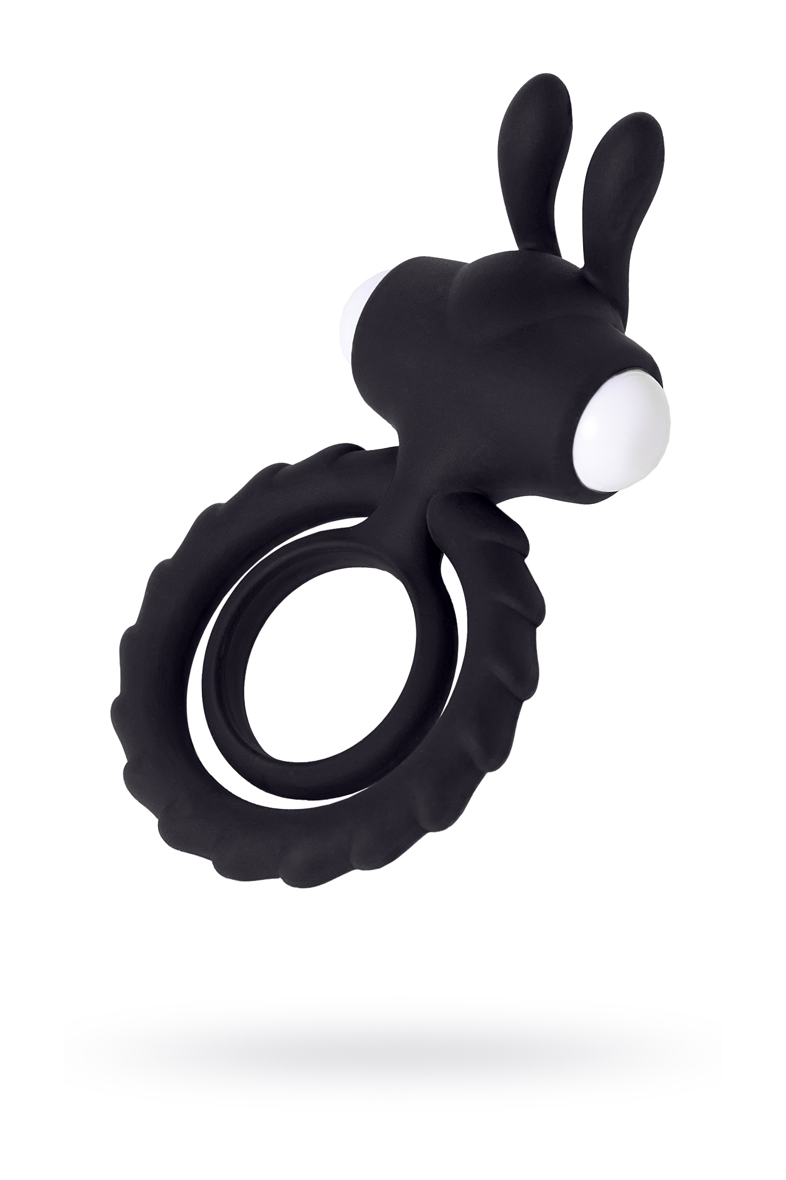 Erotist JOS BAD BUNNY Penis Halkası - Titreşimli Silikon, Siyah, 9 cm