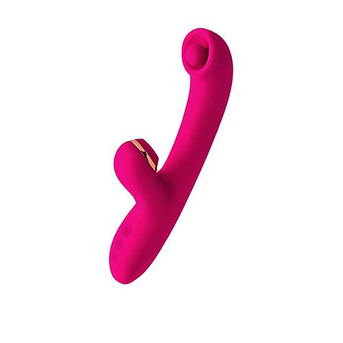 Erotist JOS Rolli Pembe 22cm Vakumlu Zevk Toplu Vibratör - Parlak Orgazmlar İçin İnanılmaz Tasarım