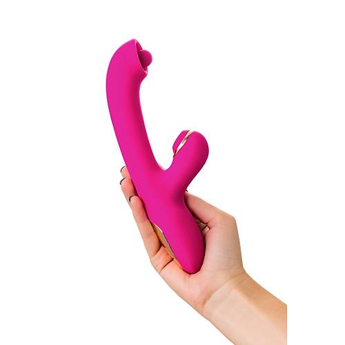 Erotist JOS Rolli Pembe 22cm Vakumlu Zevk Toplu Vibratör - Parlak Orgazmlar İçin İnanılmaz Tasarım