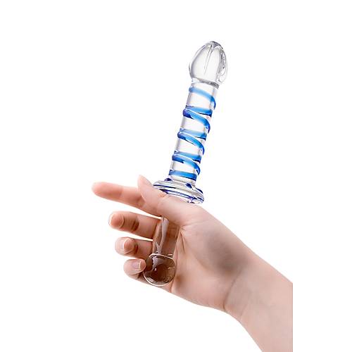 Erotist Sexus Çift Taraflı Cam Yapay Penis ? 22,5 cm Kırılmaz ve Desenli Özel Tasarım Cinsel Oyuncak