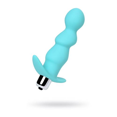 Erotist Kavisli Detaylara Sahip Ek Stimülasyon Sağlayan 12 cm Mavi Renk Titreşimli Anal Plug Vibratör: Bland