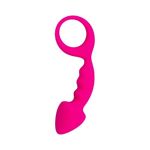 Erotist Ekstra Uyarım Sağlayan Kavisli Detaylara Sahip Özel Tasarım 12,5 cm Silikon Pembe Anal Plug: Bong