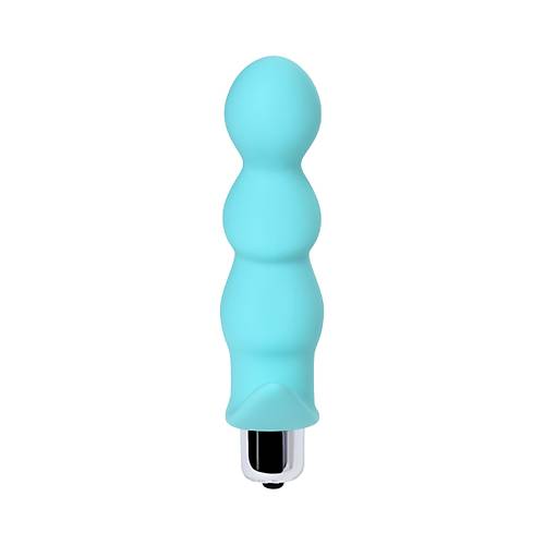 Erotist Kavisli Detaylara Sahip Ek Stimülasyon Sağlayan 12 cm Mavi Renk Titreşimli Anal Plug Vibratör: Bland