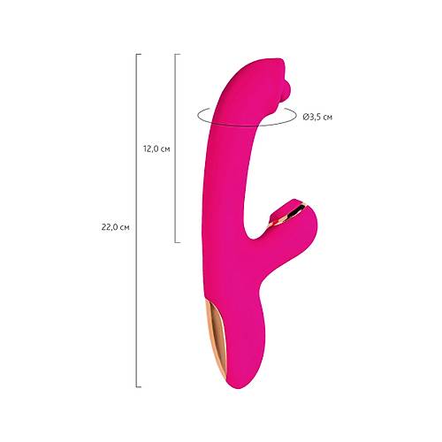 Erotist JOS Rolli Pembe 22cm Vakumlu Zevk Toplu Vibratör - Parlak Orgazmlar İçin İnanılmaz Tasarım