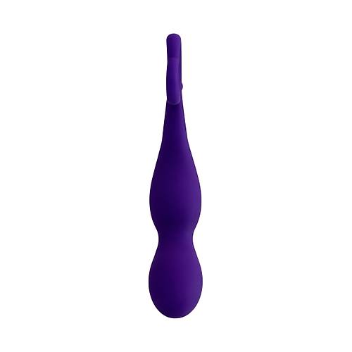 Erotist Mor Renk Boumlu Silikon Anal Plug, 16 cm ? Esnek, Kavisli Tasarm ve Ekstra Stimlasyon Salayan ift Penetrasyon in deal