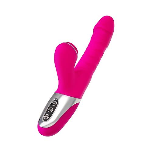 Erotist JOS TO-FROLLY 21,5cm Pembe Vakum ve Emi zellikli Vibratr - Modern Yapl Titreimli Dildo