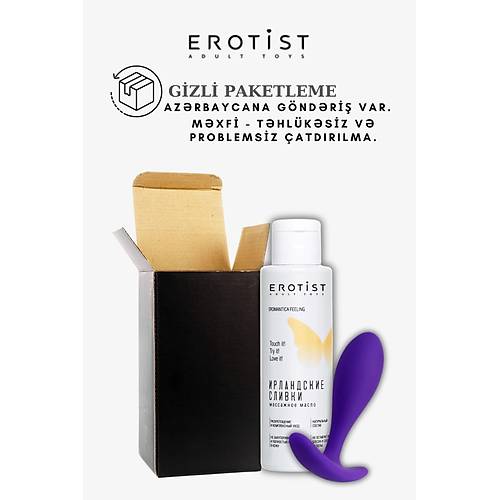 Erotist rlanda Krem anti Aromal Kayganlatrc Jel ve Mor Renkli Silikon Anal Plug Seti