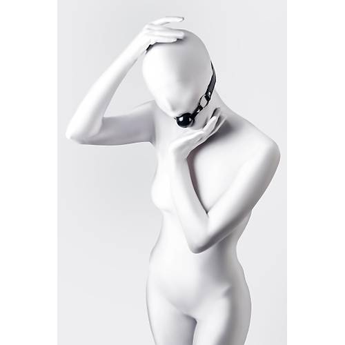 Anonymo #0304 64 cm BDSM Az Topu  Siyah Renkli TPR Malzemeli Ayarlanabilir Fantezi Aksesuar