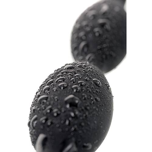 Erotist Bo�umlu Anal Zincir - Siyah Renkli 19,5 cm