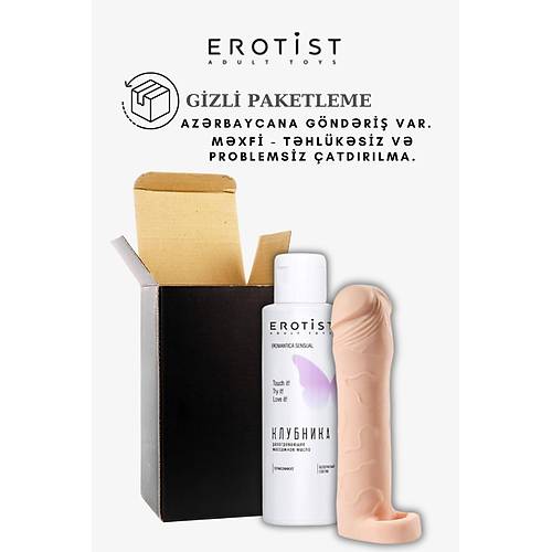 ilek Aromal Kayganlatrc Jel ve Ayarlanabilir Uzunluk zellikli riba Penis Klf Seti