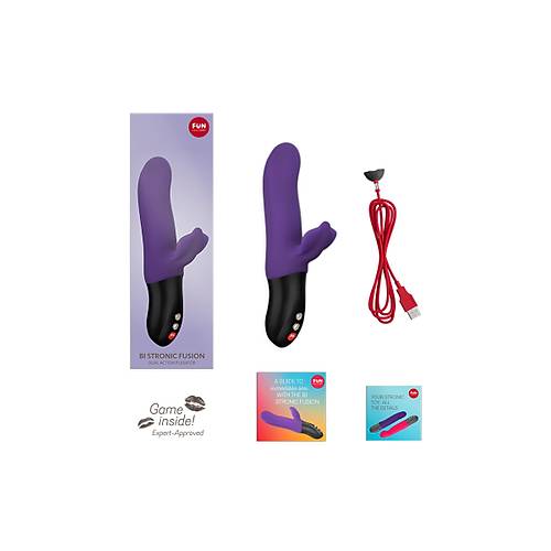 Fun Factory Bi Stronic Fusion 22 cm Vibratr  Mor Renkli, Titreimli ve ti zellikli zel Model