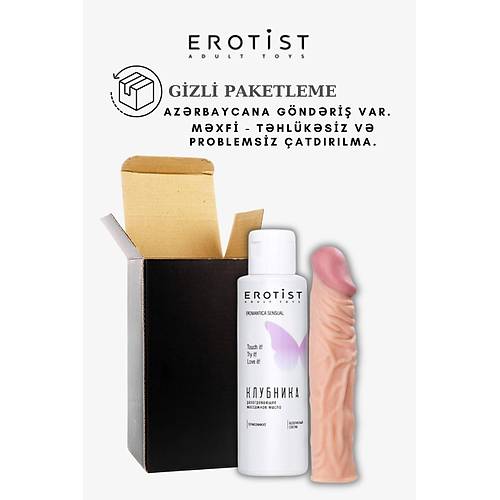 ilek Aromal Kayganlatrc Jel ve Damar Detayl Penis Klf - Gereki Tasarm, Maksimum Zevk!
