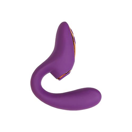 L'Eroina Megam 27,5 cm Mor Silikon ift Fonksiyonlu Masaj Vibratr