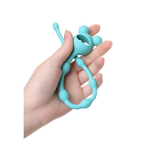 Erotist 27,4 cm Boumlu Silikon Mavi Anal Zincir: Froggy