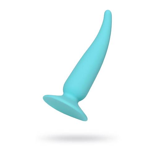 Erotist Sivri Uca Sahip Mavi Silikon 12.5 cm Anal Plug ? Gvenli ve Kolay Kullanm