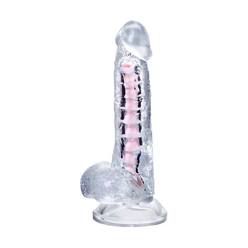 Erotist 18cm Kkrdakl ve Vantuzlu effaf Kaln Yapay Penis