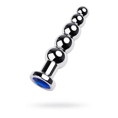 Erotist Byk Boy Boumlu Anal Plug - 14 cm Mavi Kristalli