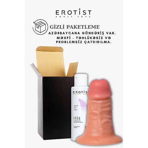 Kola Aromal Kayganlatrc Jel ve Caliber 16 cm Yapay Penis Seti - 6 cm ap, Gereki His