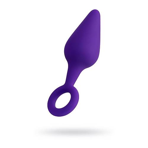 Erotist Sivri Ulu Kolay karma Halkasna Sahip Mor Renk 11,5 cm Silikon Anal Plug: Bung