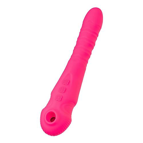 JOS COTOX 23 cm Vakum ve Darbe Modlu Pembe Silikon Pulsatr Vibratr