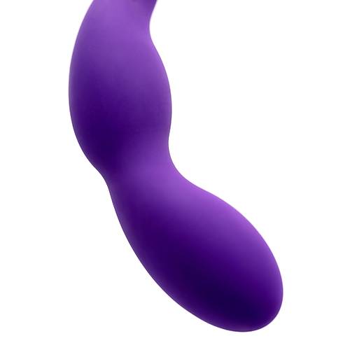 Erotist Mor Renk Boumlu Silikon Anal Plug, 16 cm ? Esnek, Kavisli Tasarm ve Ekstra Stimlasyon Salayan ift Penetrasyon in deal