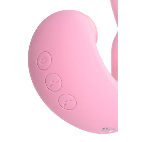 Erotist JOS JUNA 15 cm Pembe Klitoris Uyarcl Vibratr - Titreimli Strapon ve Cinsel Oyuncak