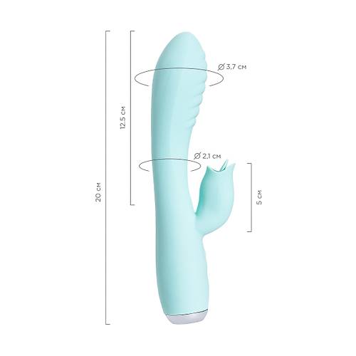 Erotist JOS MILO Klitoral Uyarc ve Dilli Vibratr ? 20cm Mavi Renkli Titreimli Dildo