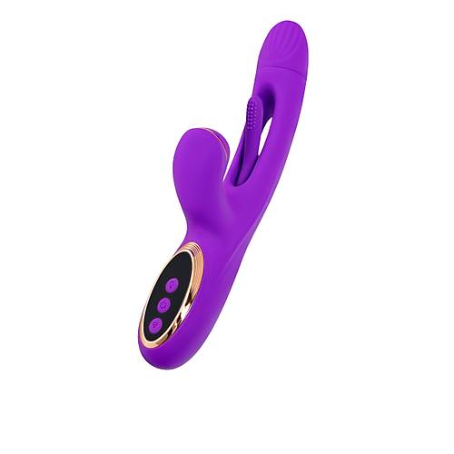 JOS Pitti 24 cm Mor Silikon Dil Vibratr Vakumlu Stimlasyonlu Kadnlara zel