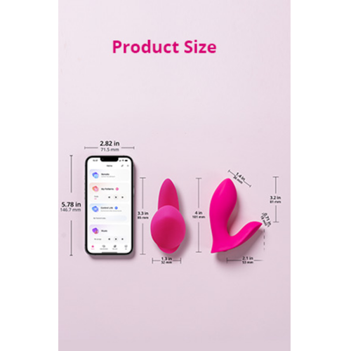 Erotist LOVENSE Flexer Vibratr Silikon, pembe, 10 cm