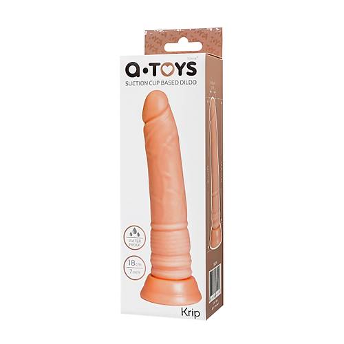 Erotist Krip 18cm Gereki Yapay Penis -  4cm Kalnlkta Ve Vantuzlu