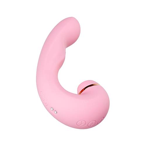 Erotist JOS JUNA 15 cm Pembe Klitoris Uyarcl Vibratr - Titreimli Strapon ve Cinsel Oyuncak
