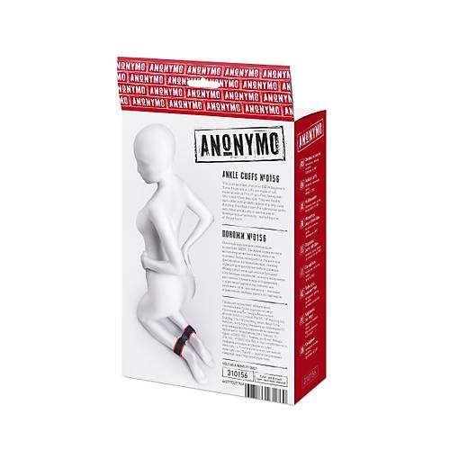 Anonymo #0156 29 cm BDSM Ayak Kelepesi  Krmz Kadife Malzemeli Yumuak Dokulu Fantezi Aksesuar