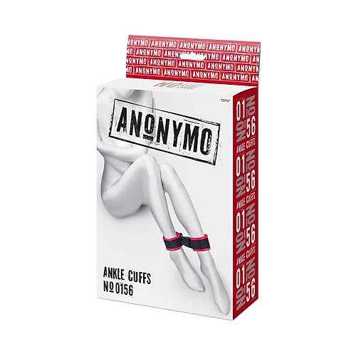 Anonymo #0156 29 cm BDSM Ayak Kelepesi  Krmz Kadife Malzemeli Yumuak Dokulu Fantezi Aksesuar