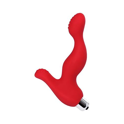 Erotist Erkeklere zel Boum ve Kvrm Detayl Titreimli Krmz 12,5 cm Anal Plug