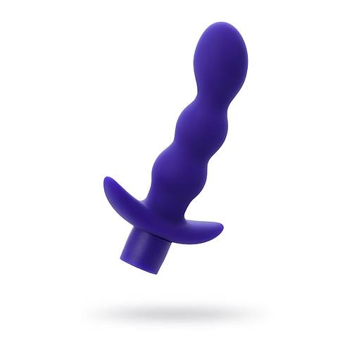 Erotist Kavisli ve Boumlu Ekstra Uyarlma Salayan Suya Dayankl 15 cm Mavi Renk Anal Plug Vibratr: Adore