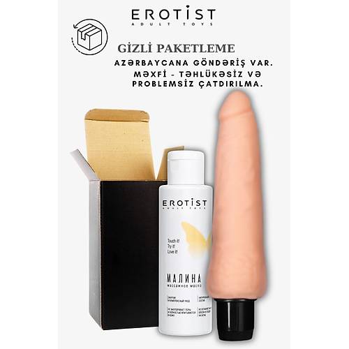 Orman Meyvesi Aromal Kayganlatrc Jel ve 20 cm Kaln Realistik Vibratr Seti