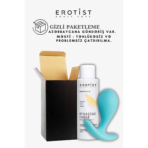 Erotist rlanda Krem anti Aromal Kayganlatrc Jel ve Mavi Renkli Silikon Anal Plug Seti