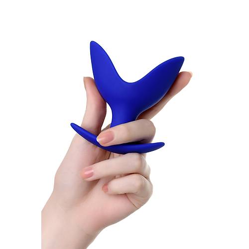 Erotist Genileyen Yapya Sahip Etkili Deneyim Salayan 9,5 cm Mavi Renk Silikon Anal Plug: Bloom