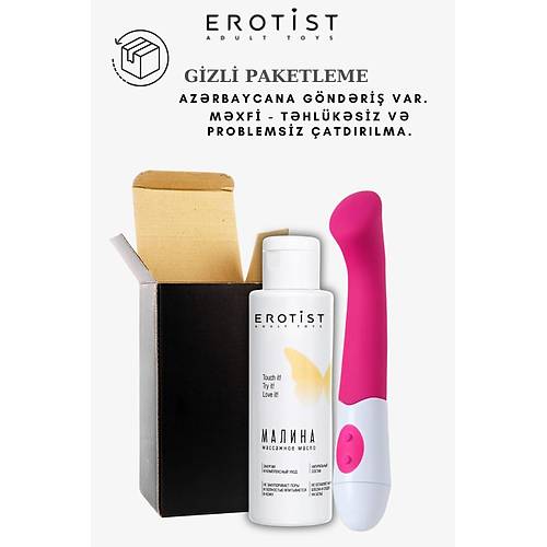 Orman Meyvesi Aromal Kayganlatrc Jel ve 19 cm Vibratr Seti - 10 Titreim Modu