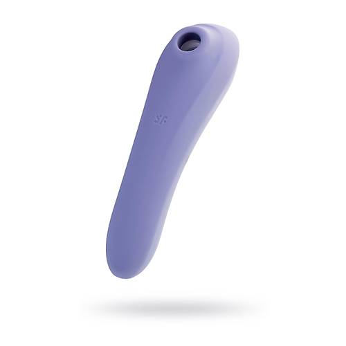 Satisfyer Dual Pleasure 17.9 cm Mor Silikon Vakum Dalgas Klitoral Vibratr