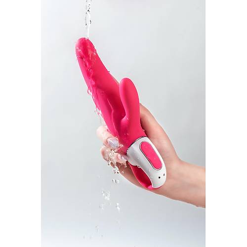 Satisfyer Mr. Rabbit 22,1 cm Vibratr  Krmz Renkli ift Ulu Titreimli Kadnlara zel Cinsel rn