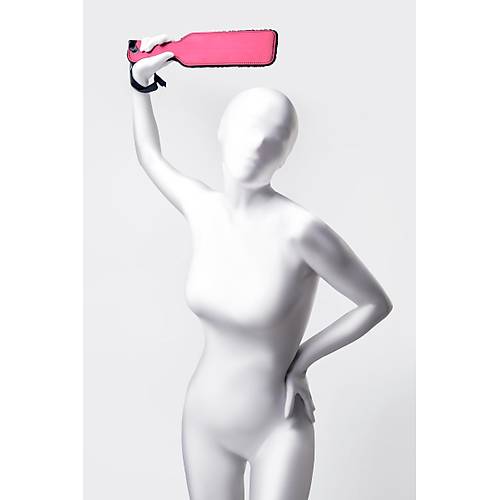 Erotist Anonymo BDSM Krba - Krmz Kadife ift Yzl aplak -Fantezi Aksesuar