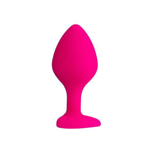 Erotist Elmas Kalpli, k, Pembe Renk 8 cm Silikon Anal Plug: Diamond Heart