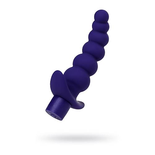 Erotist Titreimli ve Kabartmal Ekstra Uyarm Salayan 13,5 cm Mor Anal Plug: Dandy