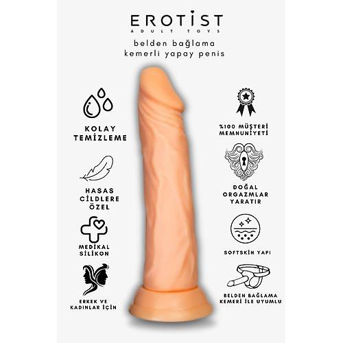 Orman Meyvesi Aromal Kayganlatrc Jel ve Belden Balamal Yapay Penis Seti