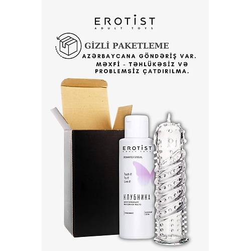 ilek Aromal Kayganlatrc Jel ve effaf Trtkl Penis Klf Seti - Boyn ile Unutulmaz Anlar!