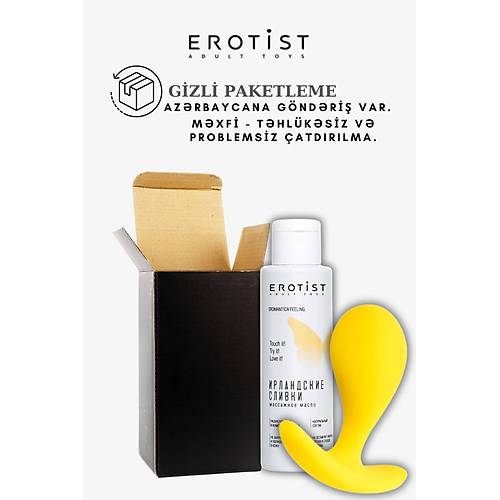 Erotist rlanda Krem anti Aromal Kayganlatrc Jel ve Sar Renkli Silikon Anal Plug Seti