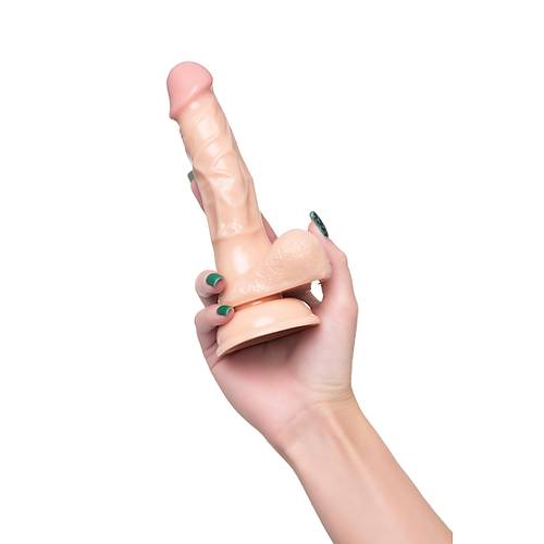 Erotist Kirc 17 cm Anal ve Vajinal Kullanm iin Yapay Penis - Belirgin Damarlar ve Vantuzlu Tasarm