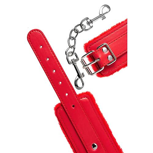 Anonymo Krmz PU Deri 27 cm BDSM Ayak Kelepe Modeli