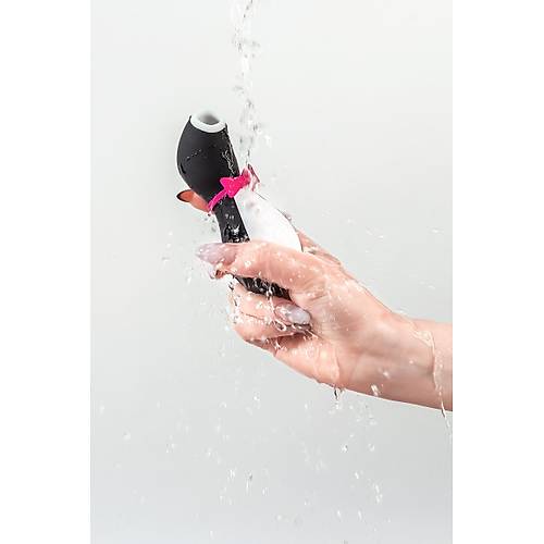Satisfyer Penguin 11,5 cm Vakum Dalgal Klitoris Vibratr  Siyah Renkli Sessiz ve Etkili Uyarm Cihaz